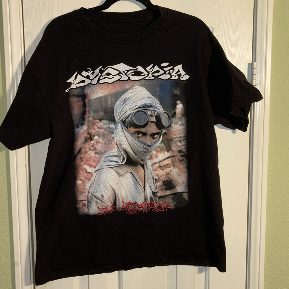 Dystopia - The Aftermath Black Tee, Large , EUC
